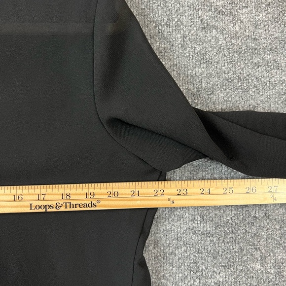 J.R.Nites by Caliendo Cardigan Sz 10 one Front Button Black Scalloped Beaded Hem - Picture 7 of 10